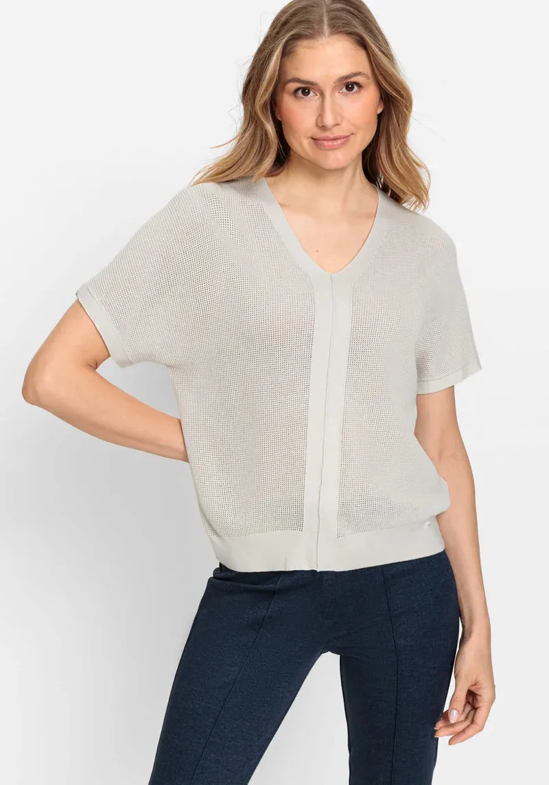 Short Sleeve Pullover in Light Stone