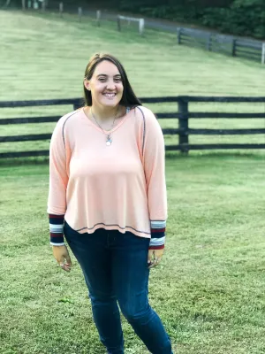 Soft and Sweet Knit Top: Peach