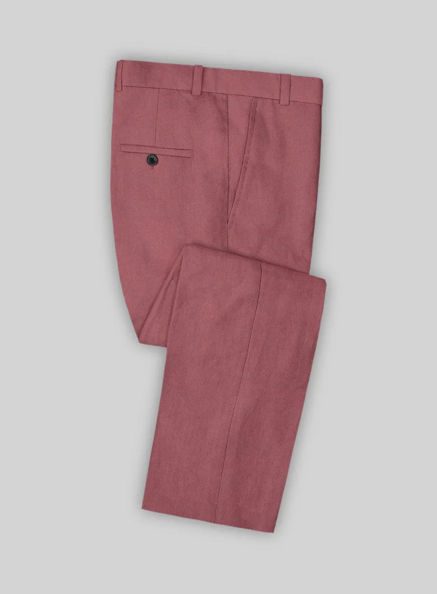 Solbiati Art Du Lin Opera Mauve Linen Pants