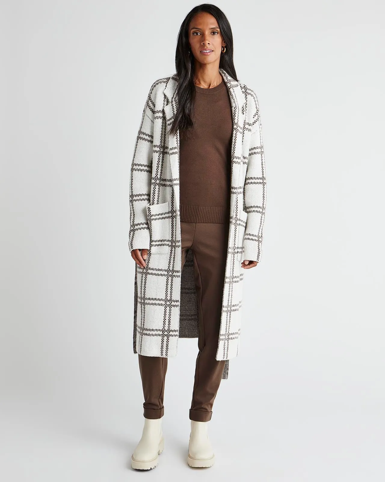 Splendid x Cella Jane Plaid Coatigan