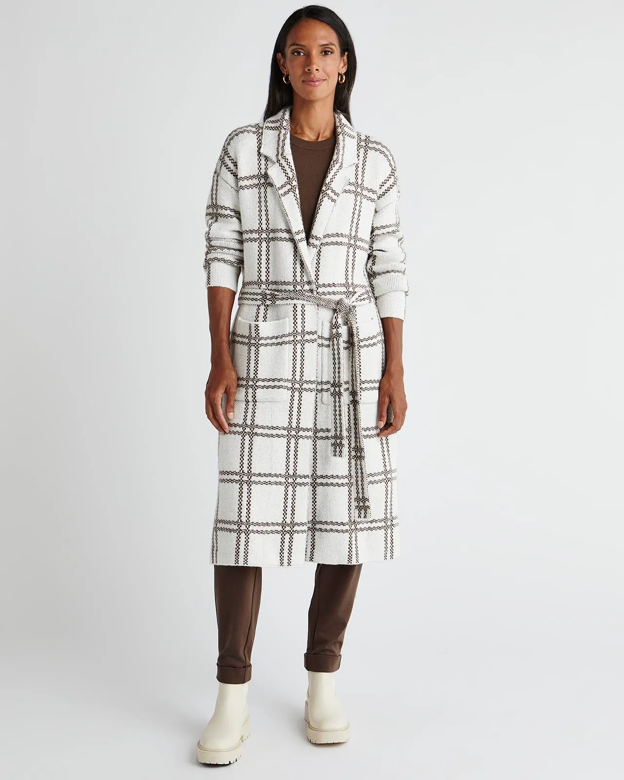 Splendid x Cella Jane Plaid Coatigan