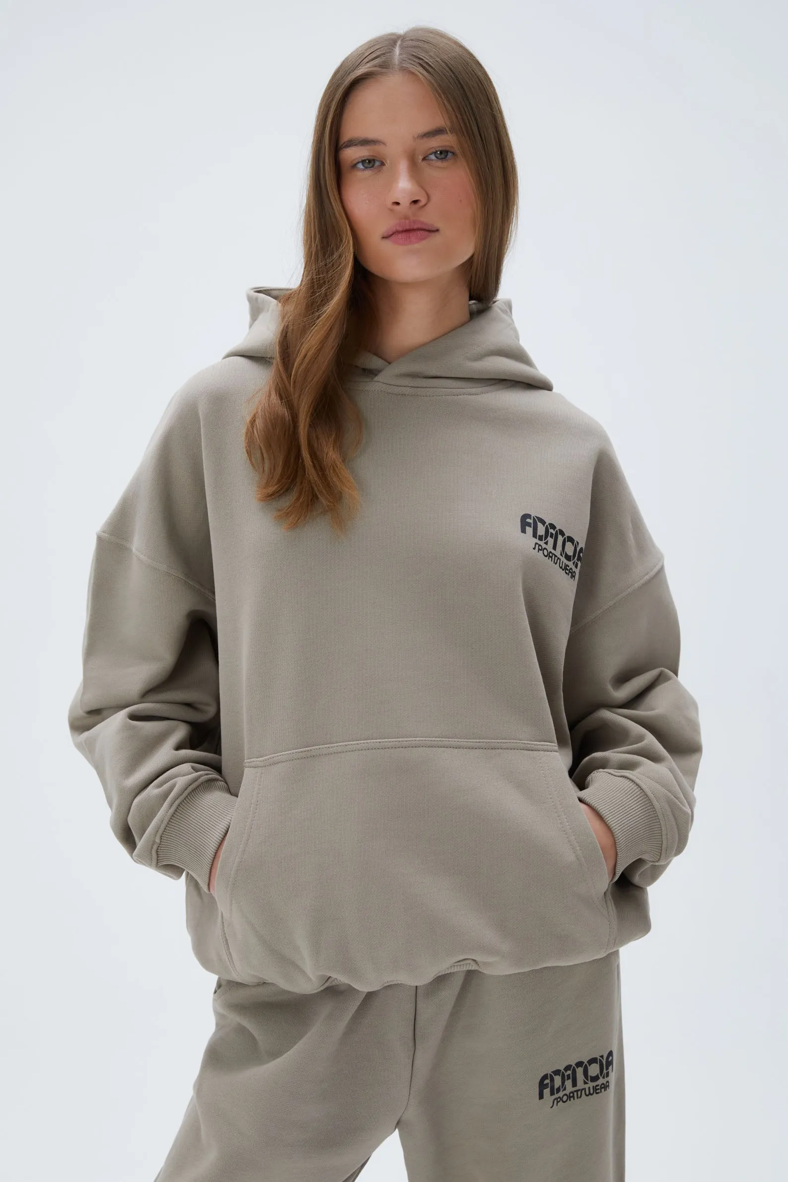 Sportswear Oversized Hoodie - Clay Beige