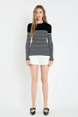 Stripe Long Sleeve Knit Top