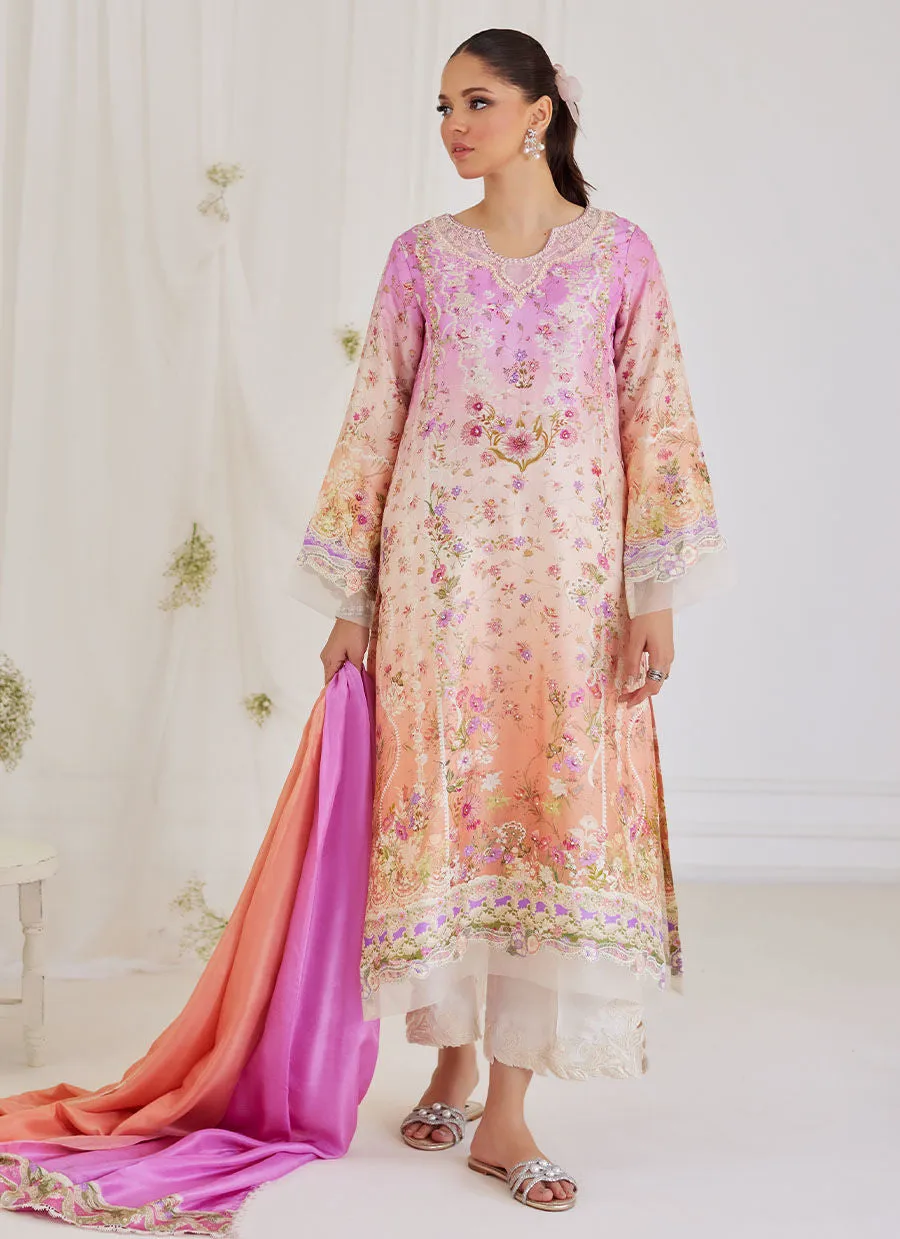 Tara Luxe Edit '24 - Maura Ombre Shirt And Dupatta