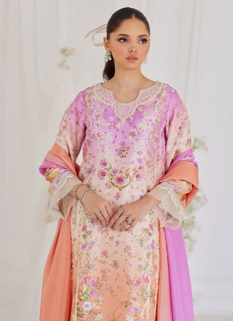 Tara Luxe Edit '24 - Maura Ombre Shirt And Dupatta