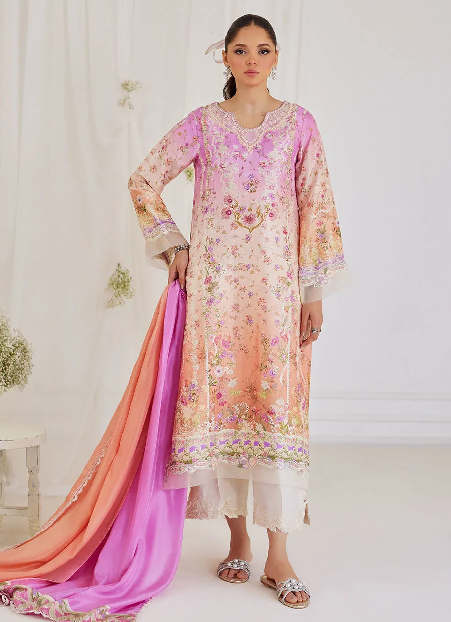 Tara Luxe Edit '24 - Maura Ombre Shirt And Dupatta