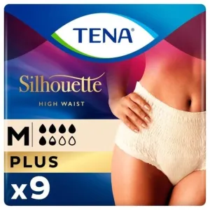 TENA Lady Silhouette Pants Plus Creme Medium x 1 Pack of 9 Incontinence Pants