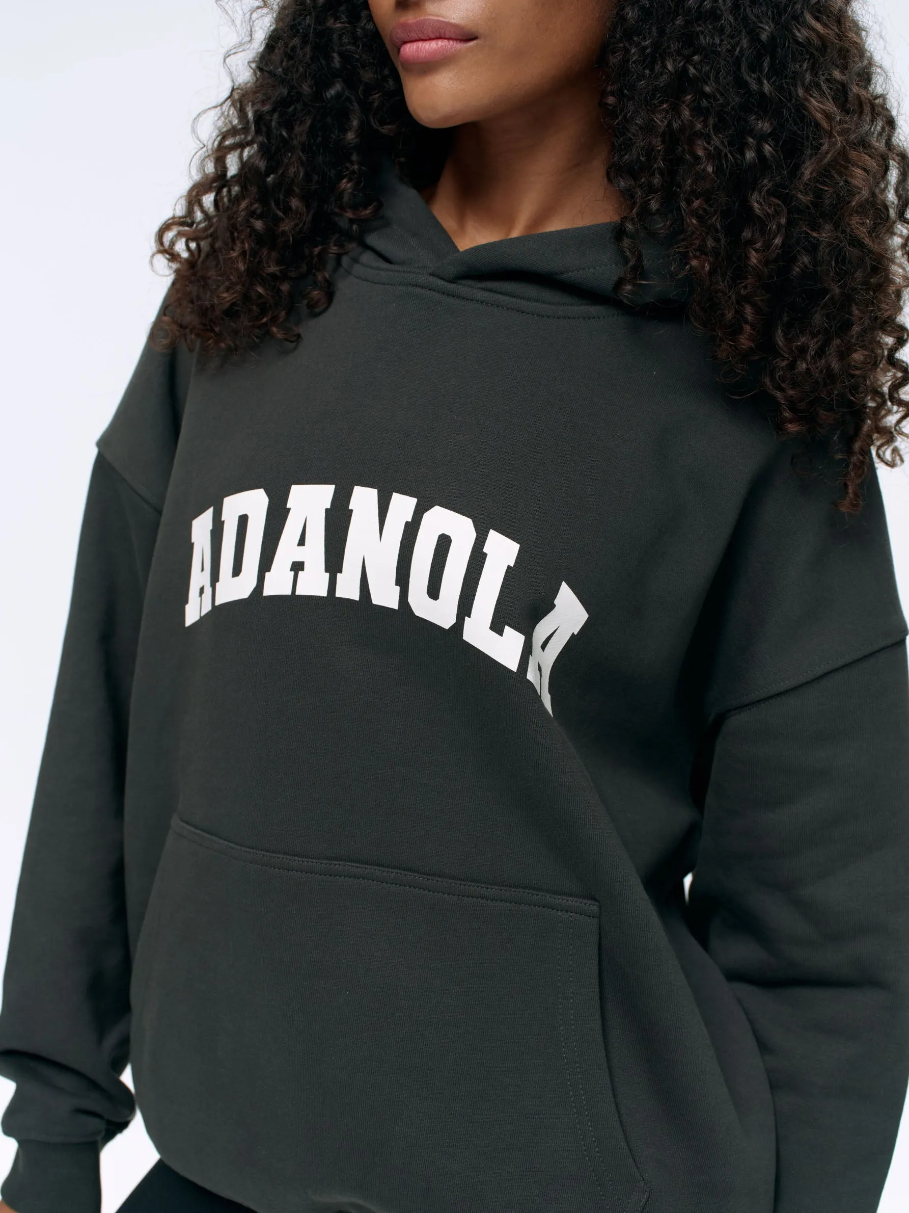 Varsity Oversized Hoodie - Graphite Grey/Marshmallow White