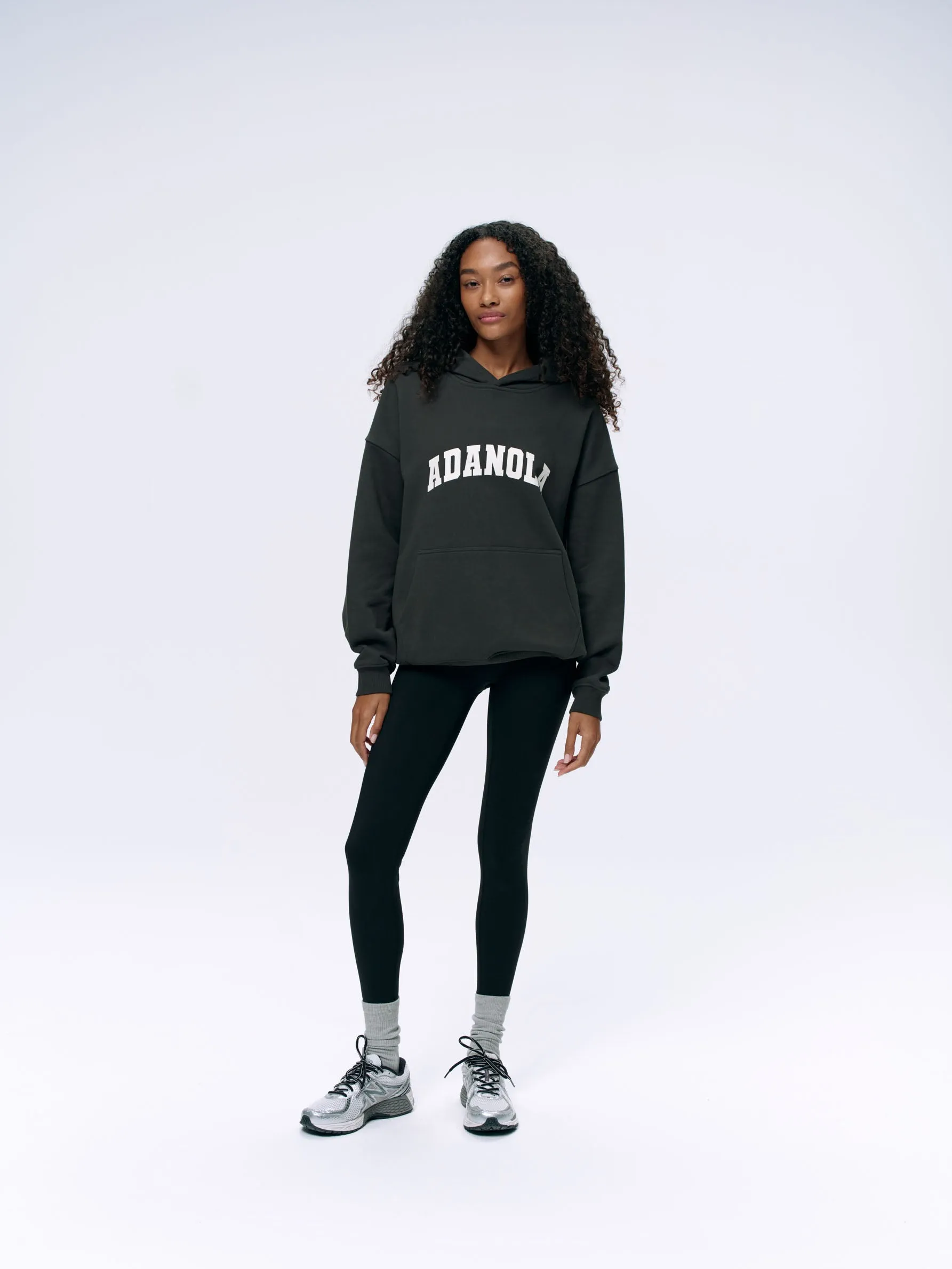 Varsity Oversized Hoodie - Graphite Grey/Marshmallow White