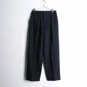 vintage wide tapered silhouette wool trousers