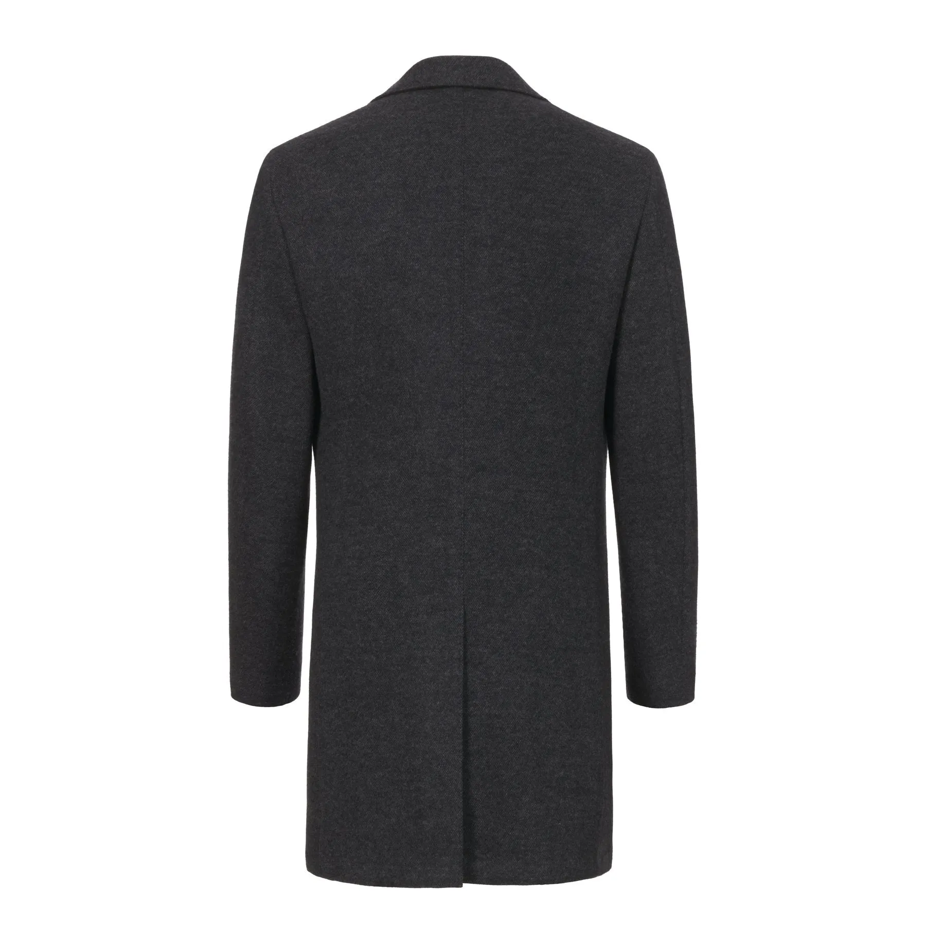 Virgin Wool and Cashmere-Blend Coat in Blue