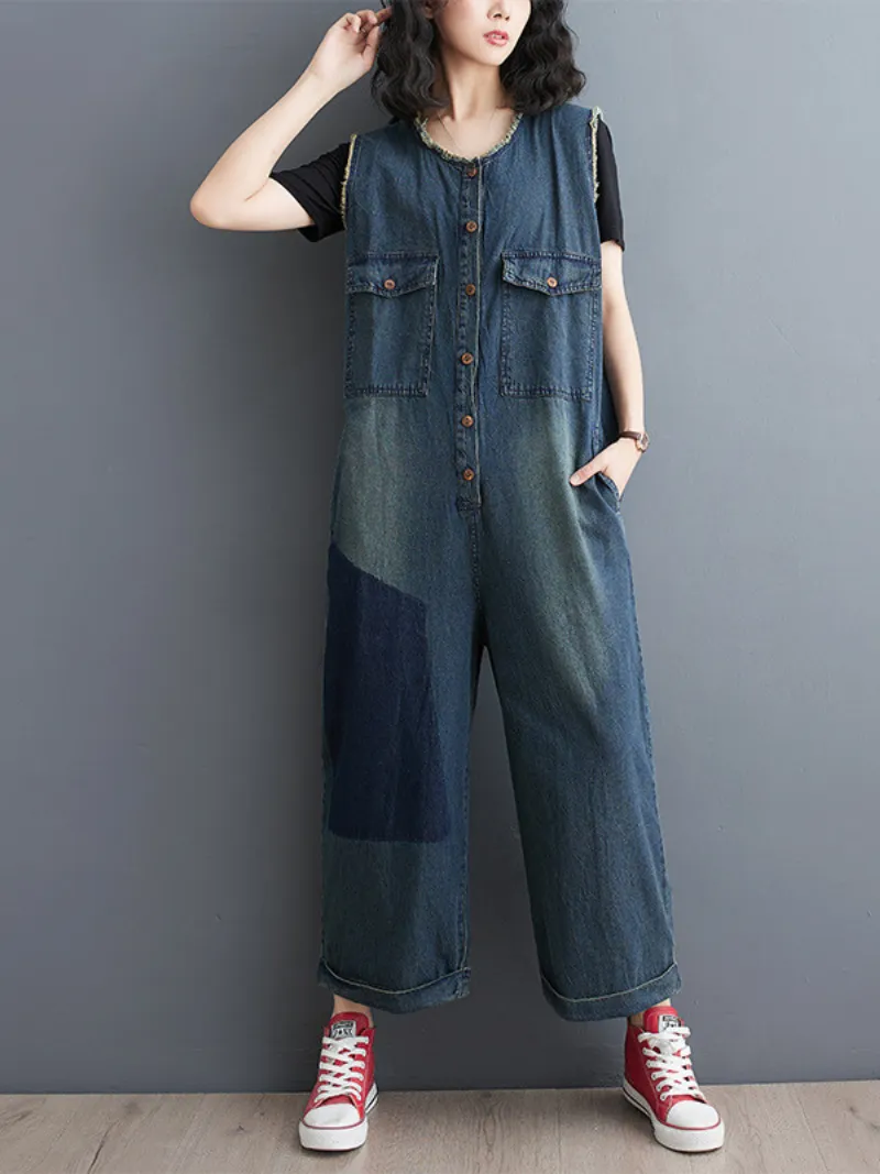 Women's Durability and Comfort Pockets Overalls Dungarees