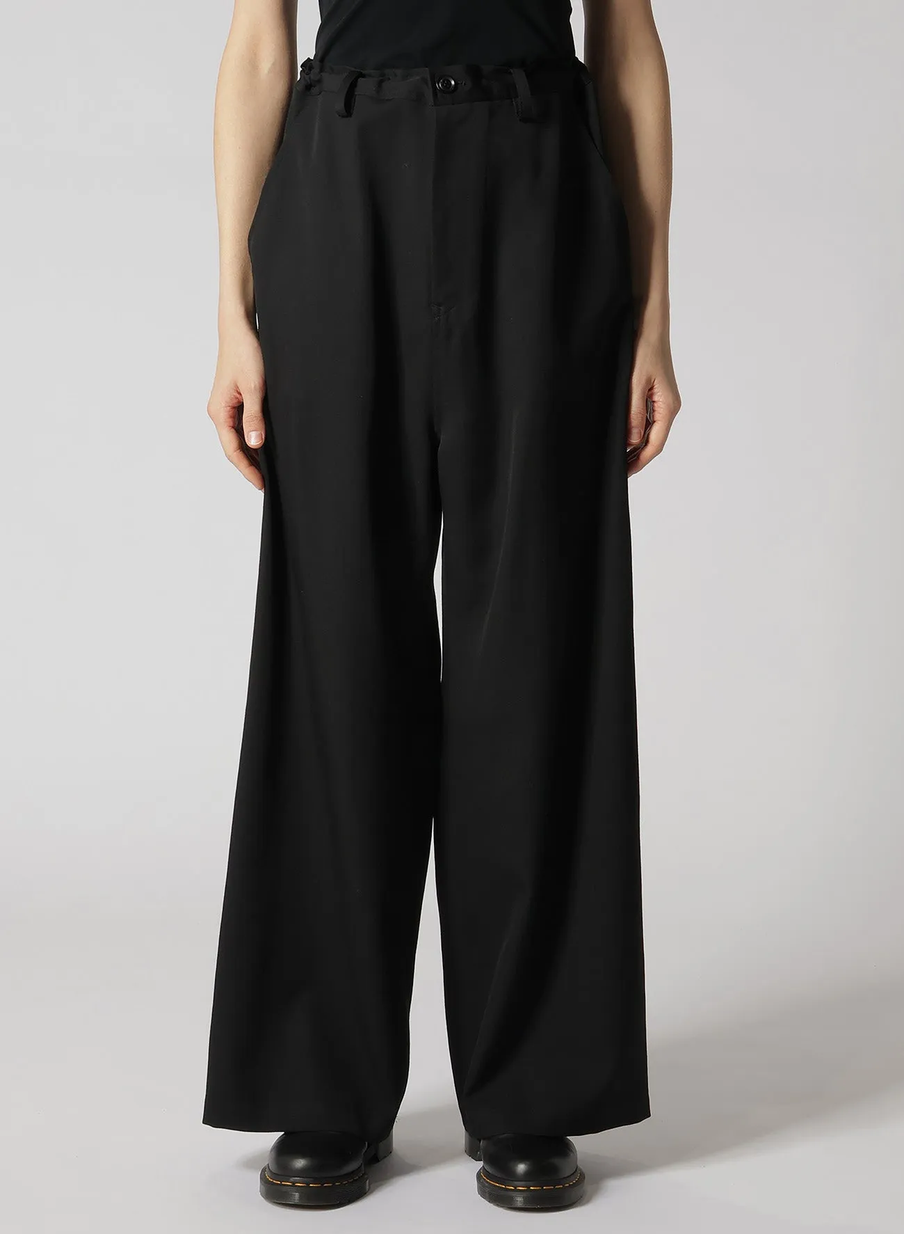 WOOL GABARDINE LONG STRAIGHT PANTS