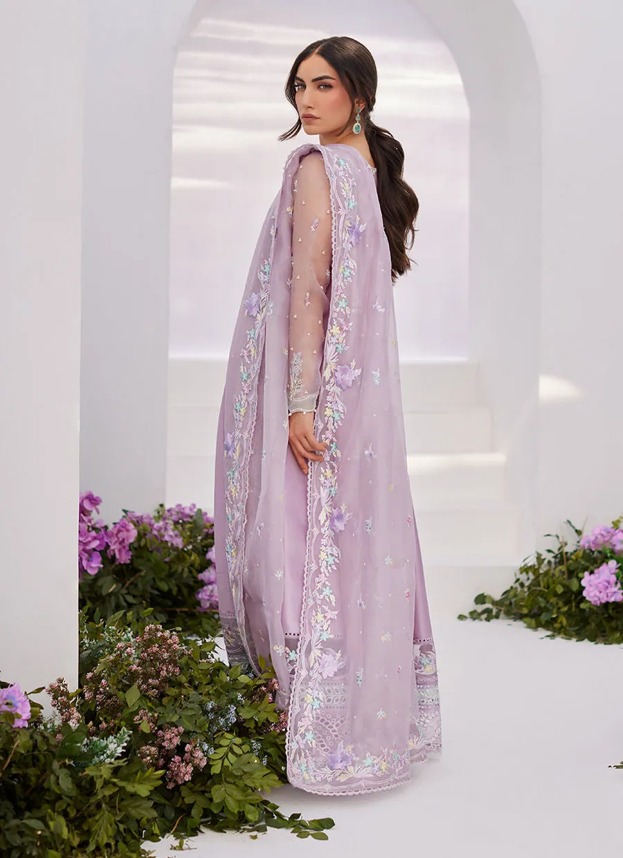 Zaza '24 - Manon Lilac Embellished Raw Silk Kalidaar