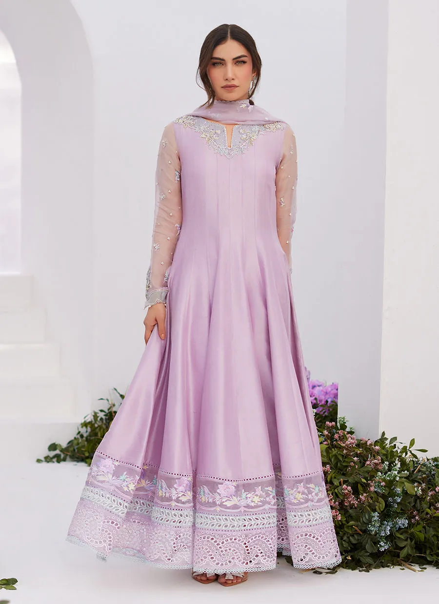 Zaza '24 - Manon Lilac Embellished Raw Silk Kalidaar